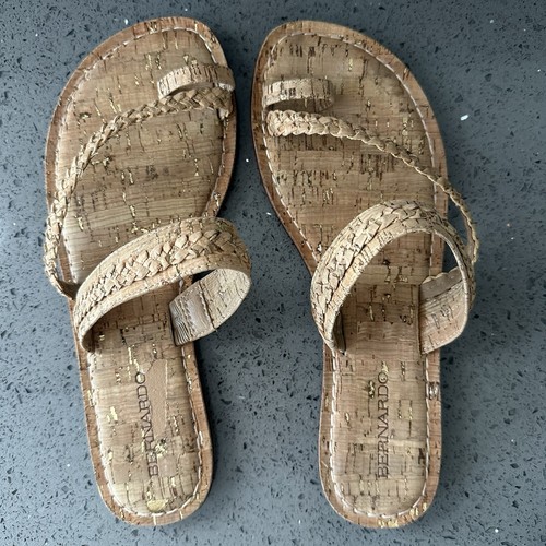 Bernardo cork thong sandals - thong,